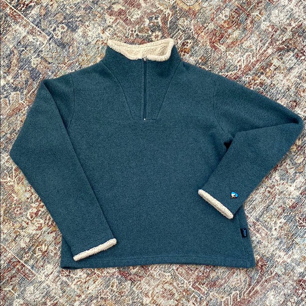 Kuhl Alfpaca Teal Fleece Pullover -  1/4 zip